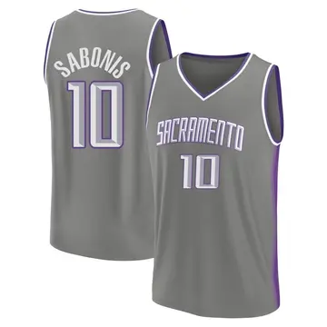 Nike Men's Sacramento Kings Domantas Sabonis #10 Purple Dri-Fit Swingman Jersey, Medium